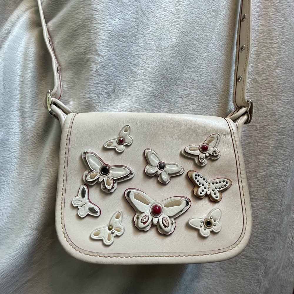 Coach “Patricia” Cream Butterfly Bag